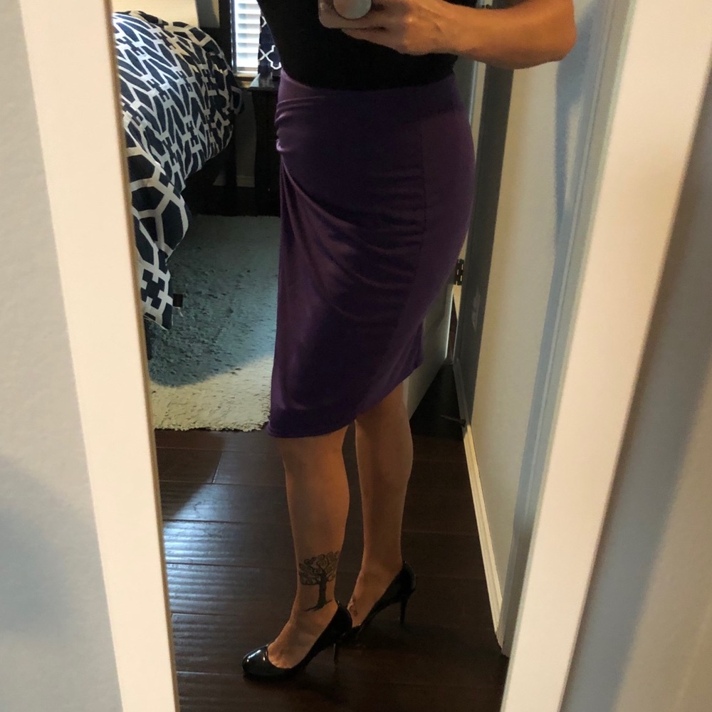 Kate Kasin Purple Pencil Skirts - Medium